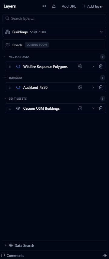 Layers panel showing the imported GeoTIFF raster layer under the Imagery category
